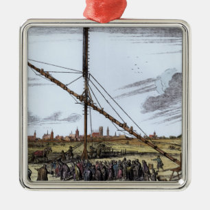 Das große astronomische Teleskop Silbernes Ornament