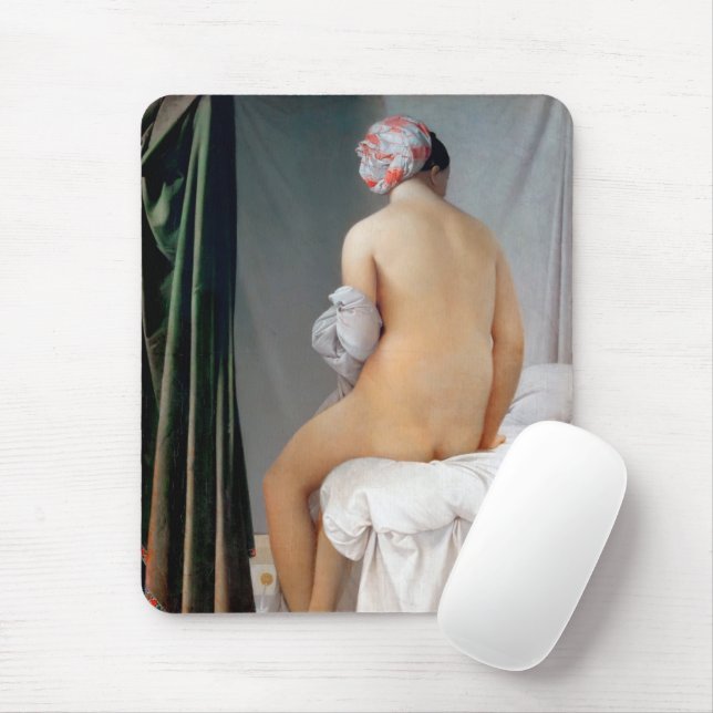 Das große Bather (sitzende Frau), Dominique Ingres Mousepad (Mit Mouse)