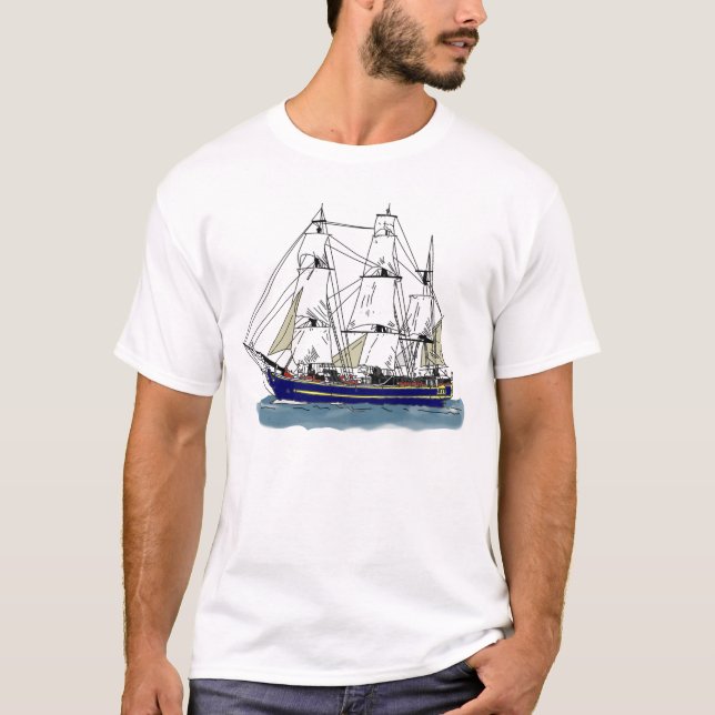 Das große Blau - hohes Schiff T-Shirt (Vorderseite)