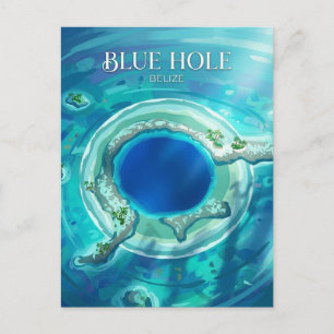 Das Große Blaue Loch Belize Postkarte