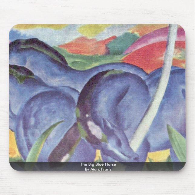 Das große blaue Pferd durch Marc Franz Mousepad (Vorne)