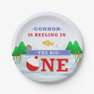 Das große farbenfrohe Angelthema 1. Geburtstag Pappteller