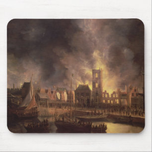 Das große Feuer in alten Rathaus, Amsterdam Mousepad