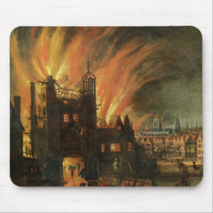 Das große Feuer von London (September 1666) mit Mousepad