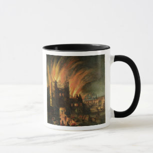 Das große Feuer von London (September 1666) mit Tasse