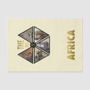 Das große fünf Afrika-Zartpapier Seidenpapier