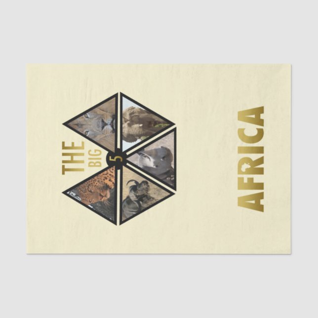 Das große fünf Afrika-Zartpapier Seidenpapier (Vorderseite)