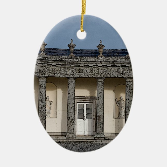 Das große Haus Keramik Ornament (Vorne)