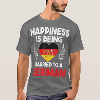 Das große Herzglücks ist einem Deutschen Verheirat T-Shirt
