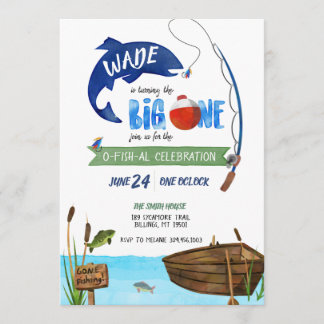 Das große Jungs-Fishing-Thema zum Geburtstag Einladung