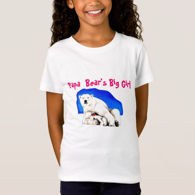 Das große Mädchen des Papa-Bären T-Shirt (Vorderseite)