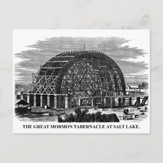 Das große Mormon Tabernaca am Salzsee Postkarte (Vorderseite)