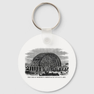 Das große Mormon Tabernaca am Salzsee Schlüsselanhänger