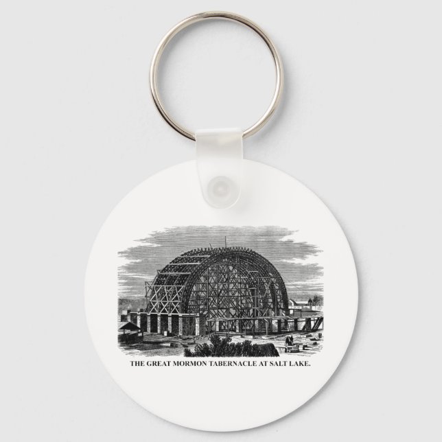 Das große Mormon Tabernaca am Salzsee Schlüsselanhänger (Vorderseite)
