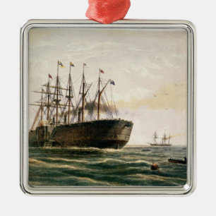 Das große östlichelaufende am 23. Juli 1865 von Silbernes Ornament