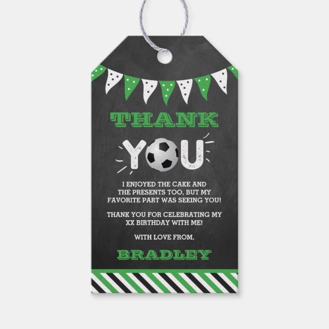 Das große Problem | Fußball 1. Geburtstag Geschenkanhänger (Vorderseite)