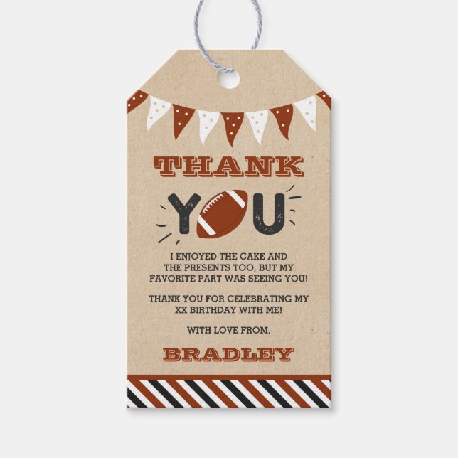 Das große Problem | Fußball 1. Geburtstag Geschenkanhänger (Vorderseite)