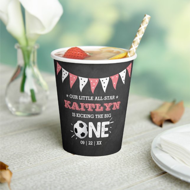 Das große Problem | Fußball 1. Geburtstag Pappbecher (In Situ)