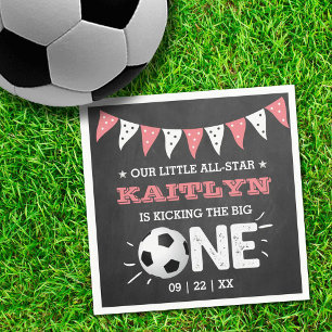 Das große Problem   Fußball 1. Geburtstag Serviette