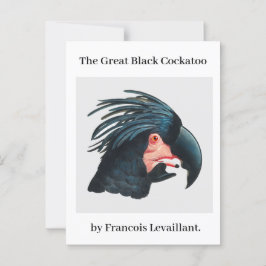 Das Große Schwarze Kakadu von Francois Levaillant. Postkarte
