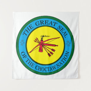 Das große Siegel der Choctaw-Nation von Oklahoma Wandteppich