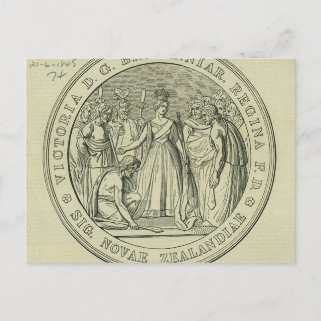 Das große Siegel Neuseelands Postkarte (Vorderseite)