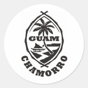 Das große Siegel von Guam Runder Aufkleber