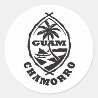 Das große Siegel von Guam Runder Aufkleber
