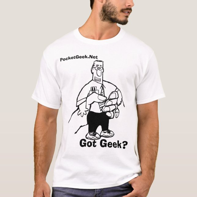 Das Größengleich Taschegeek-Logo, got Geek? , T-Shirt (Vorderseite)