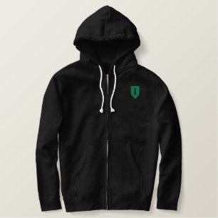 Das großes Rotüberwundener Hoodie Bestickter Hoodie