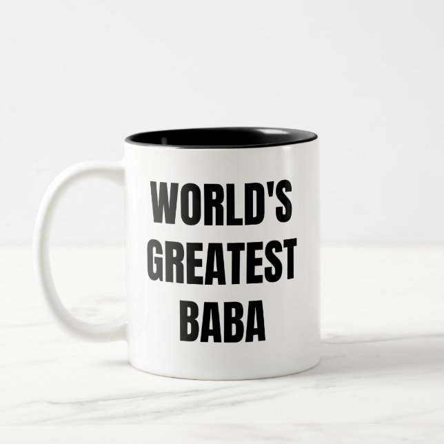 Das größte Baba-Geschenk der Welt für den Baba-Vat Zweifarbige Tasse (Links)