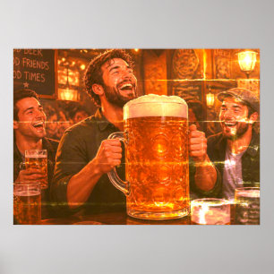 Das größte Bier aller Zeiten und Gruppe von Freund Poster