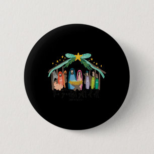 Das größte Geschenk für alle Weihnachten Jesus Geb Button