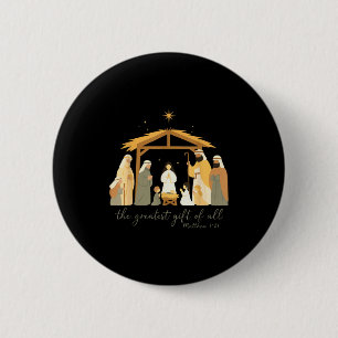 Das größte Geschenk für alle Weihnachten Jesus Geb Button