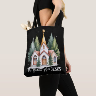 Das größte Geschenk ist Jesus Weihnachtskirche Chr Tasche