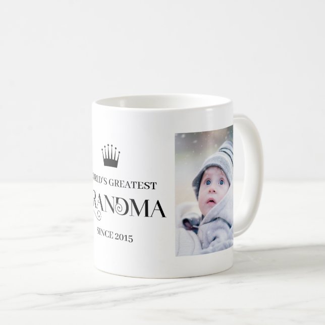 Das größte Oma der Welt seit zwei Fotos Kaffeetasse (VorderseiteRechts)