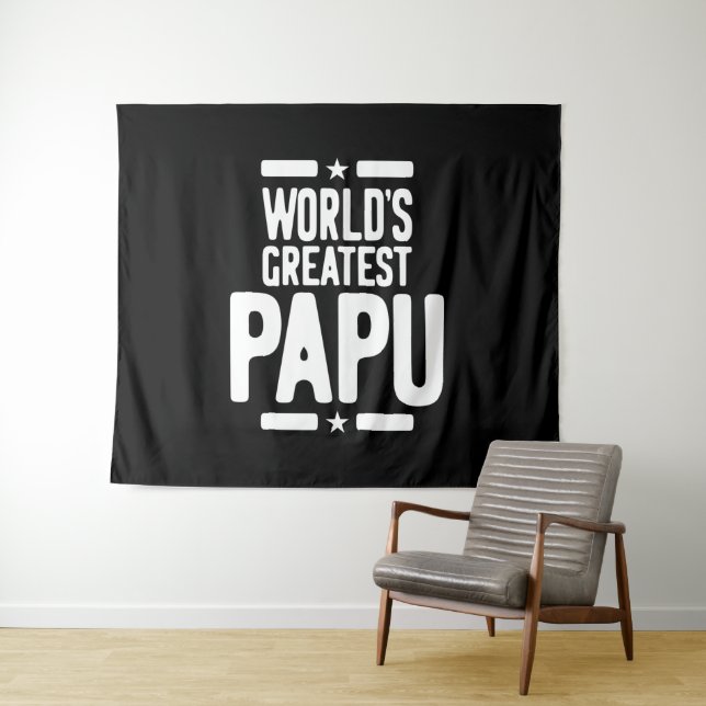 Das größte Papu-Vater-Geschenk der Welt Wandteppich (Beispiel (Horizontal))