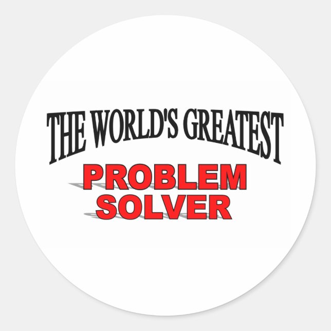 Das größte Problem der Welt Runder Aufkleber (Vorderseite)