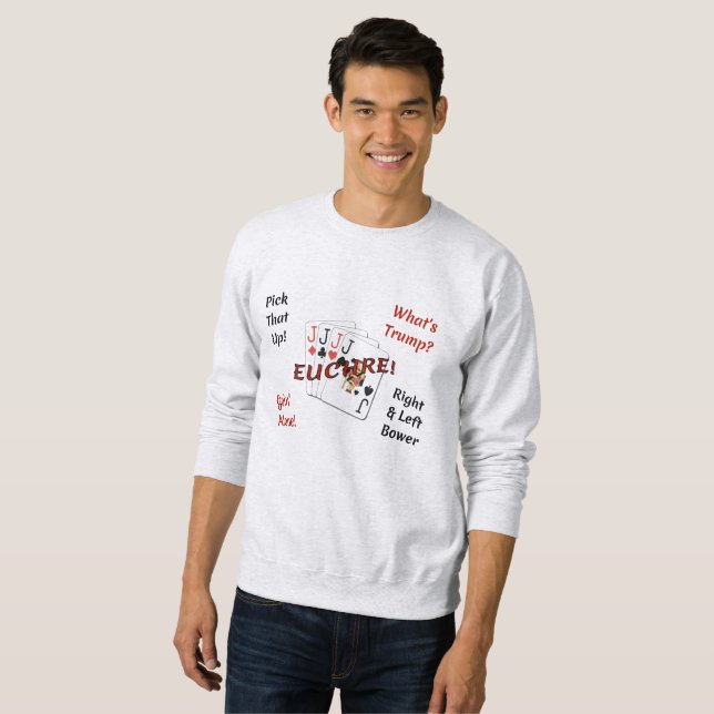 Das grundlegende Sweatshirt der Männer - Euchre! (Vorne ganz)