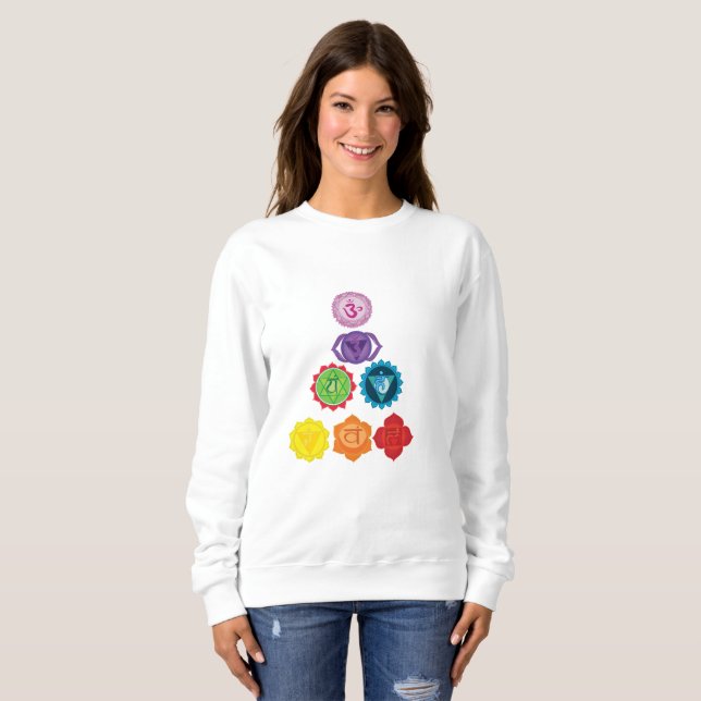 Das grundlegende Sweatshirt sieben Chakra (Vorne ganz)