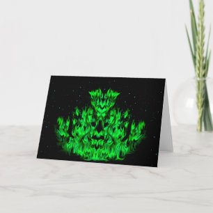 Das grüne Flammenmonster im Sternenhimmel Karte