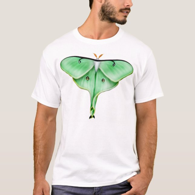 Das grüne Luna-Motten-Shirt T-Shirt (Vorderseite)