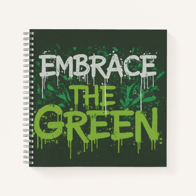 Das grüne Notebook einbinden Notizbuch (Vorderseite)