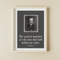 Das gruseligste Monster Edgar Allan Poe Zitat Post