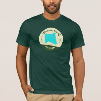 Das Guernsey-Kuh-Eiscreme-T-Shirt: Blauer Mond T-Shirt