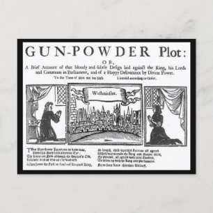 Das Gunpulver-Plot von Typ Fawkes Postkarte
