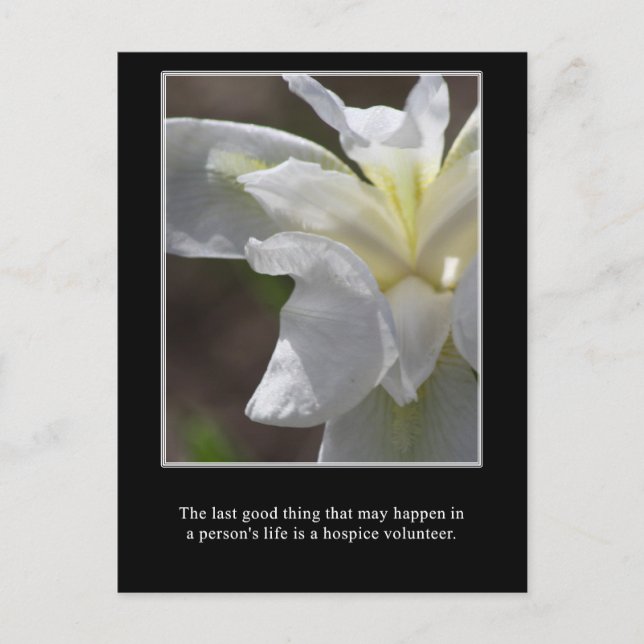 Das Gute an einem Freiwilligen im Krankenhaus Postkarte (Vorderseite)