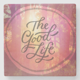 Das gute Leben Steinuntersetzer