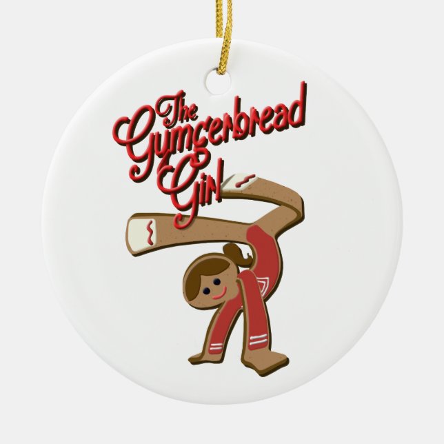 Das Gymgerbread Mädchen - Weihnachten 2017 Keramik Ornament (Vorne)