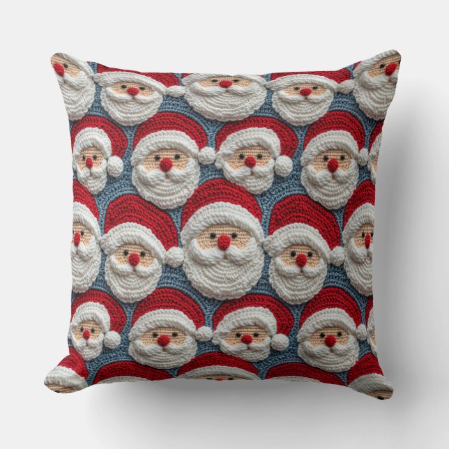 Das Häkelmuster des Weihnachtsmanns Kissen (Vorderseite)